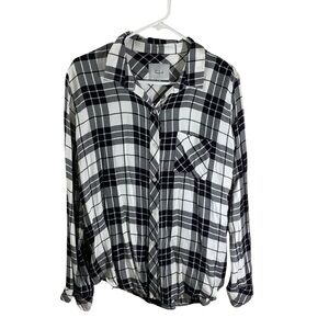 Rails Hunter Snow Navy Forest Plaid Shirt